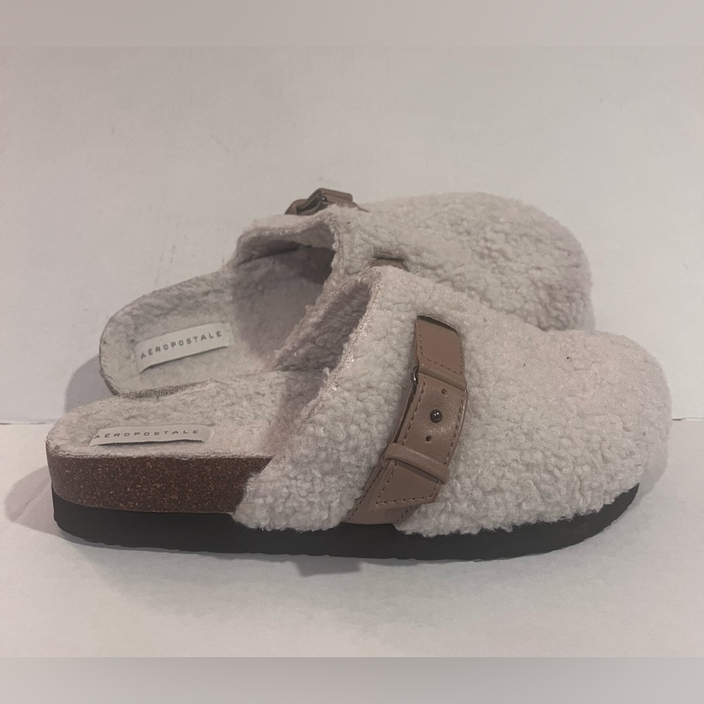 Cream Sherpa Mule Clogs